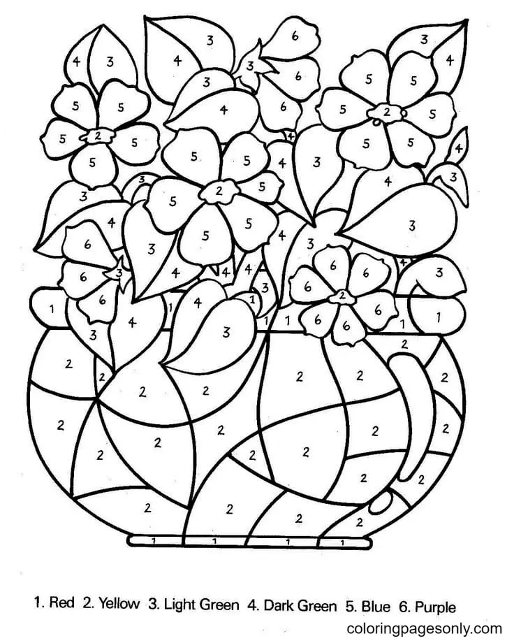 Desenhos de Paginas Colorir Por Numero Para Colorir 84