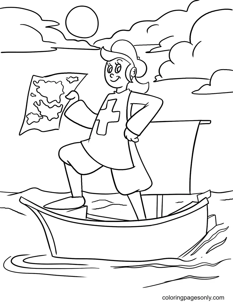 Columbus Day Coloring Pages 2