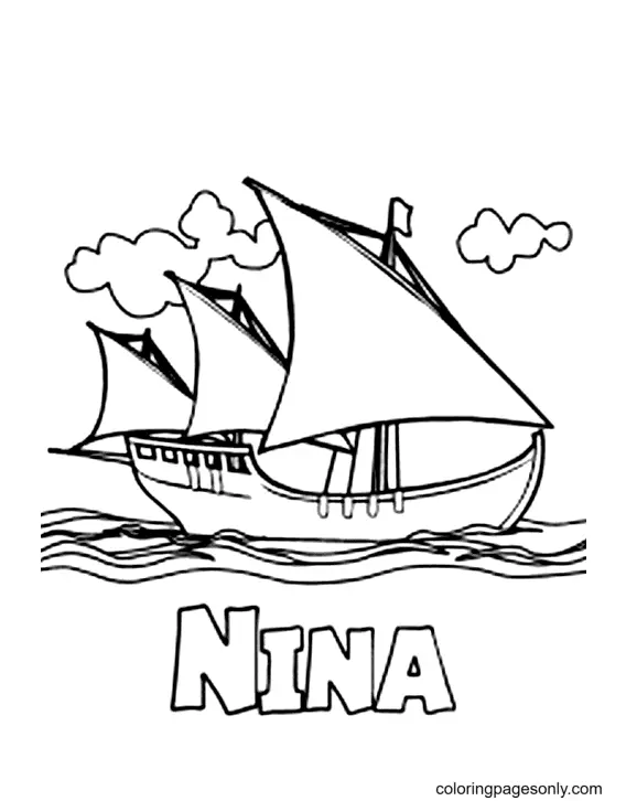 Desenhos de Dia de Colombo Para Colorir 40