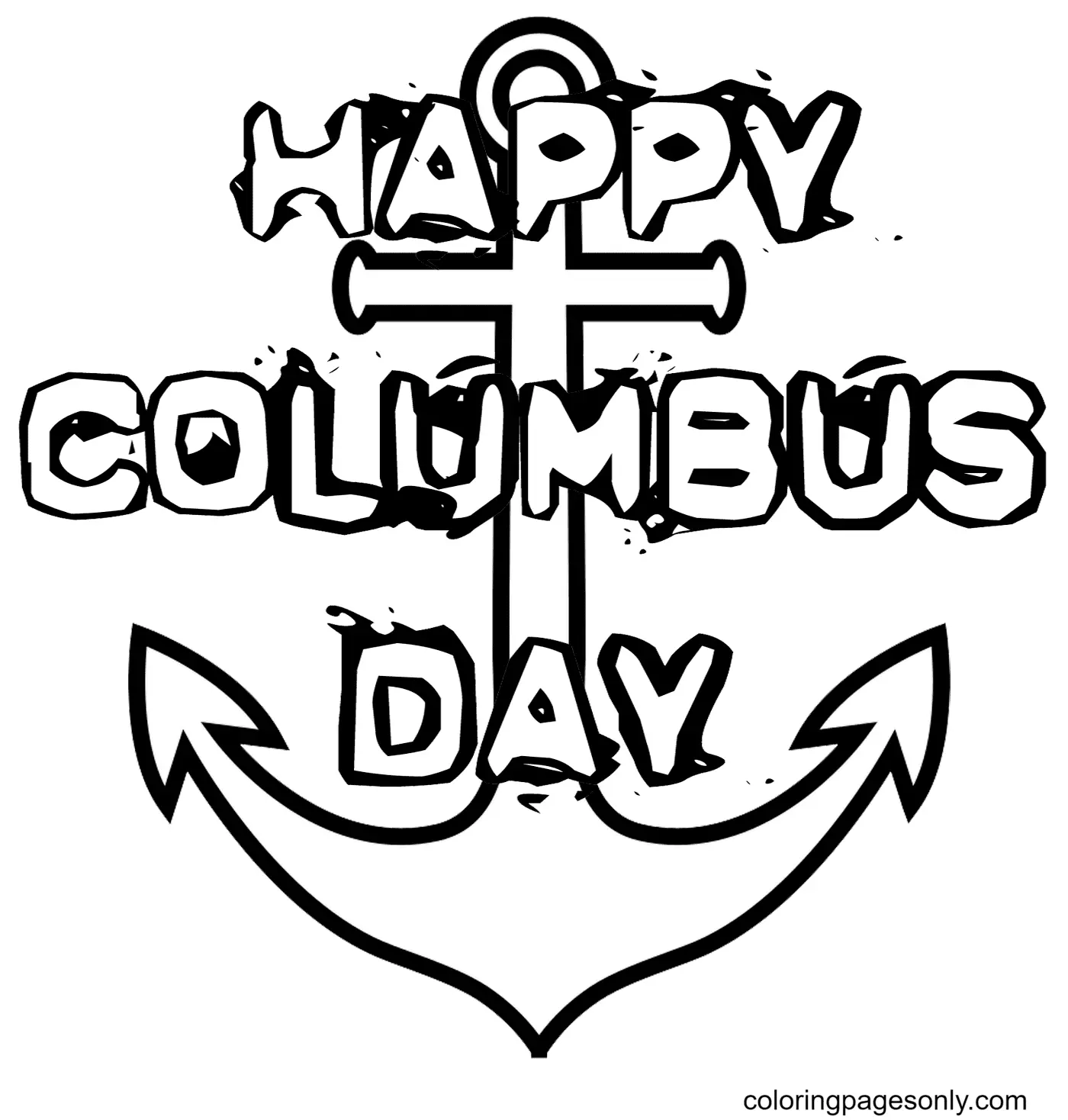 Desenhos de Dia de Colombo Para Colorir 50