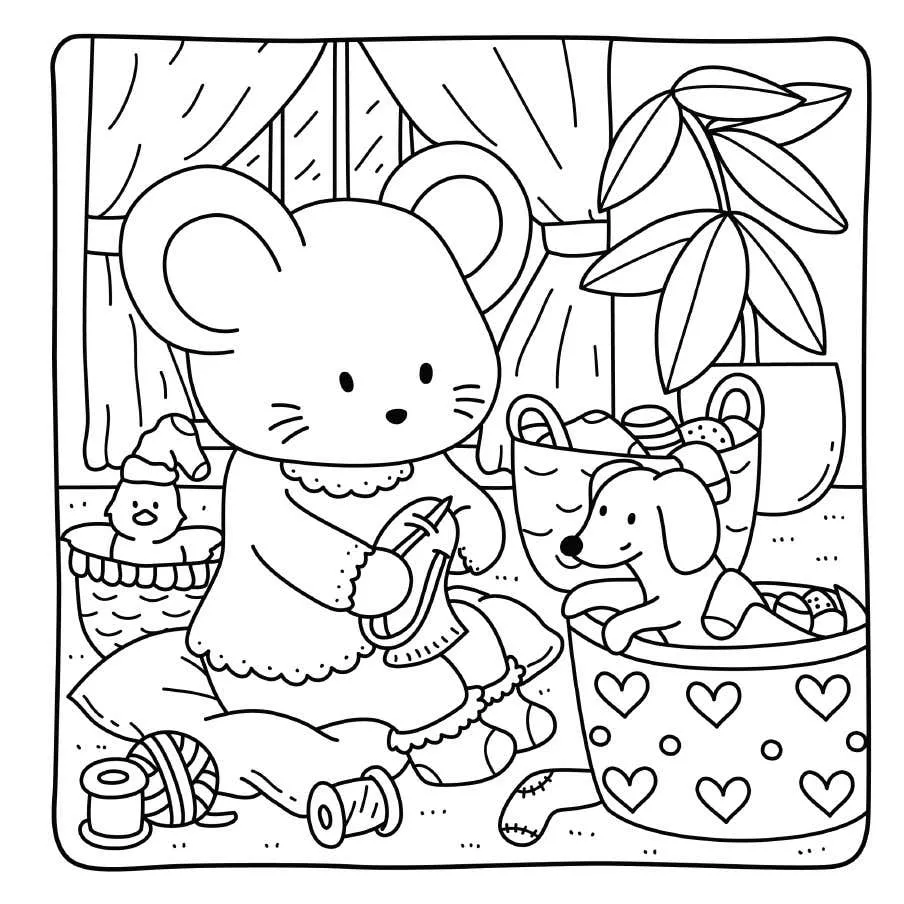 Cottage Friends Coloring Pages 29