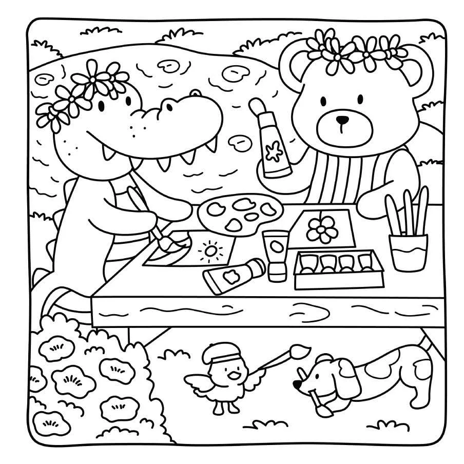 Cottage Friends Coloring Pages 33