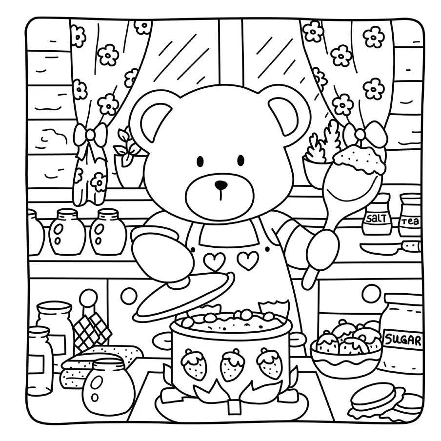 Cottage Friends Coloring Pages 36