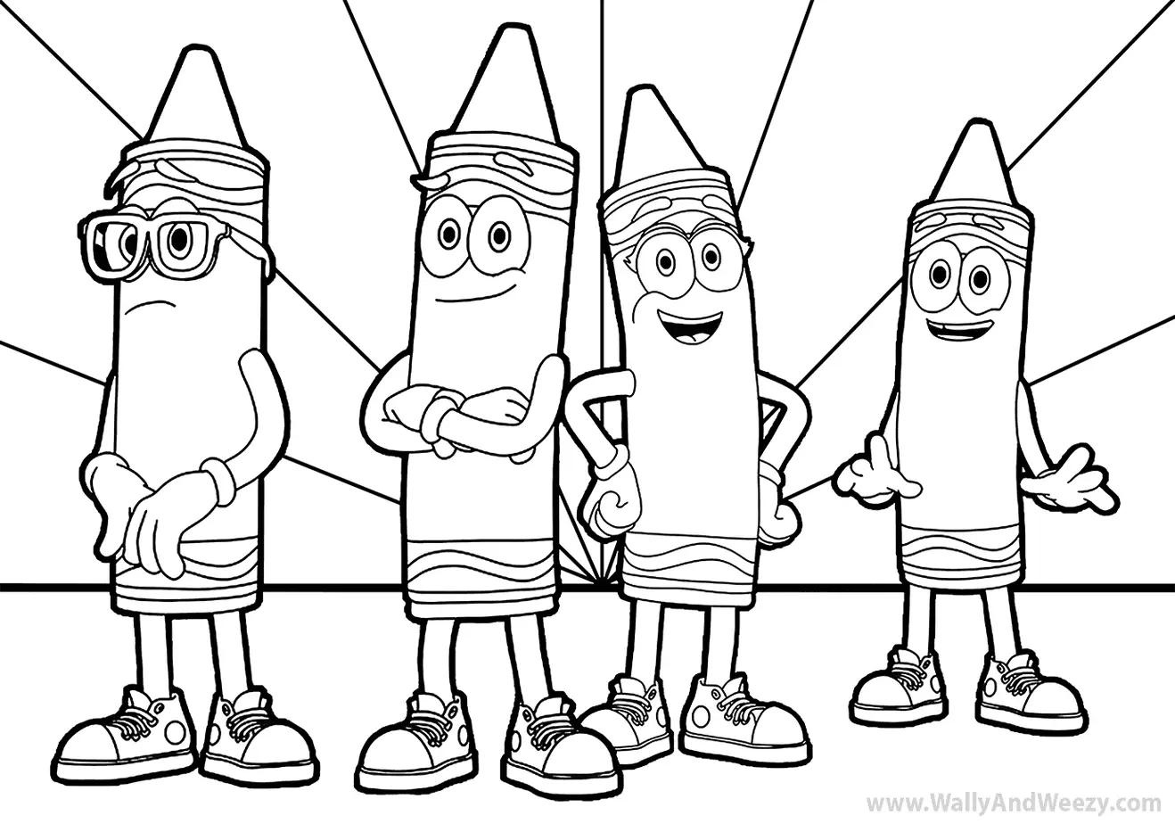 Crayon Coloring Pages 11