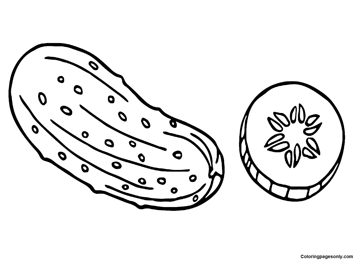Pepino Para Colorear 7