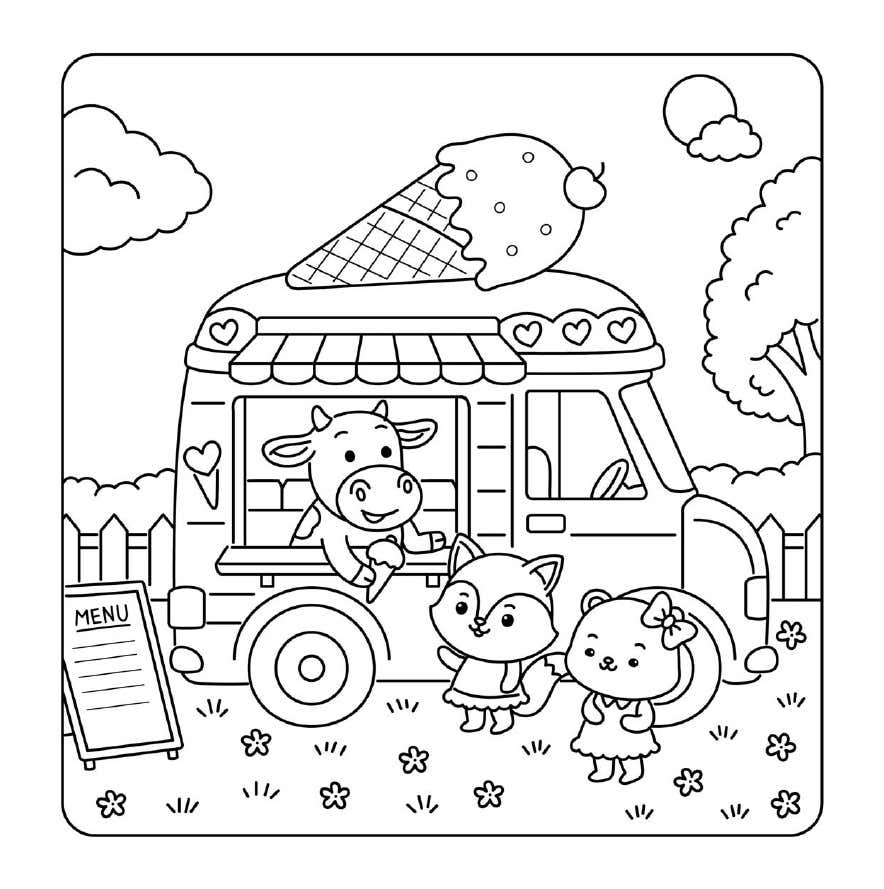 Cuddly Friends para Colorir 20