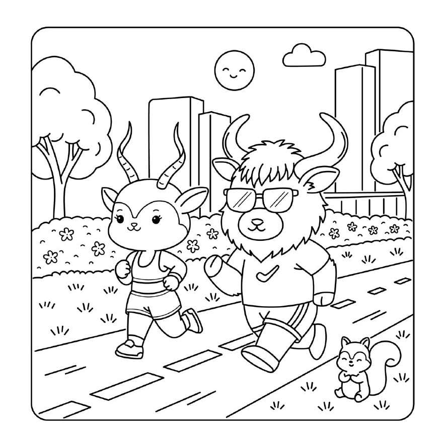 Cuddly Friends para Colorir 21
