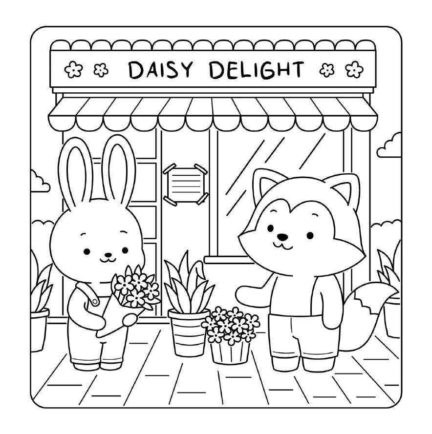 Cuddly Friends para Colorir 28