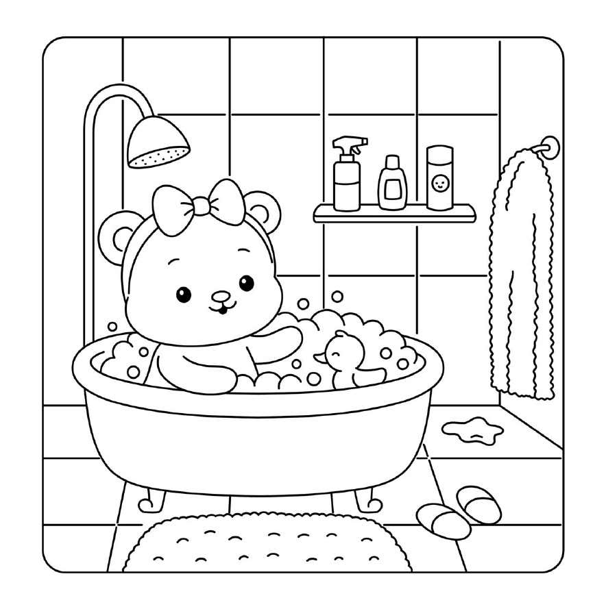 Cuddly Friends para Colorir 8