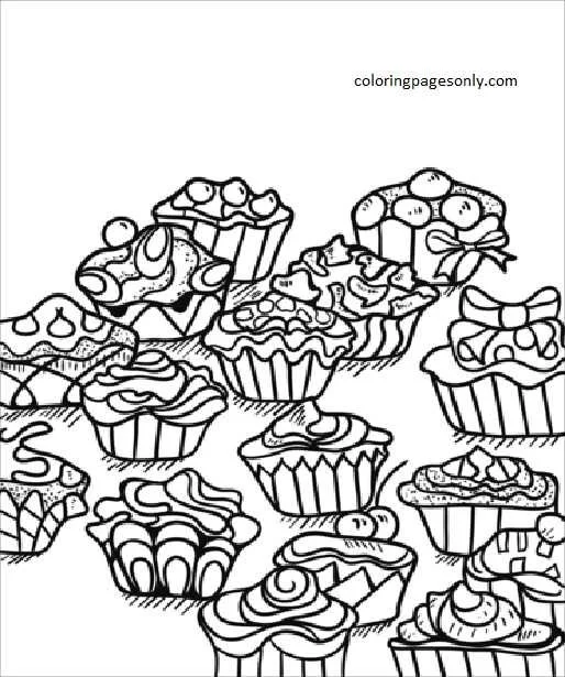 Desenhos de Cupcake Para Colorir 55
