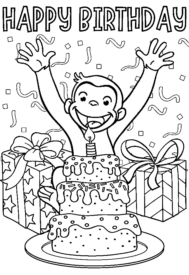 Curious George Ausmalbilder 3
