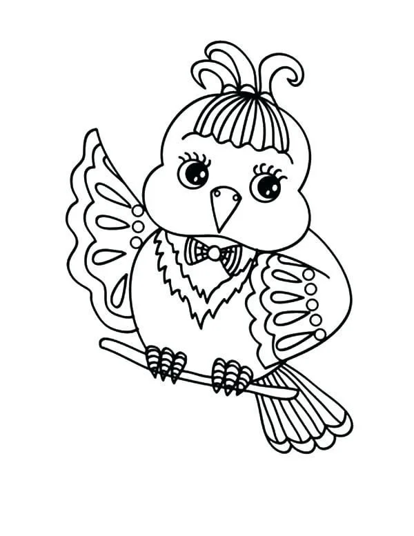 Desenhos de Passaro Fofo Para Colorir 10
