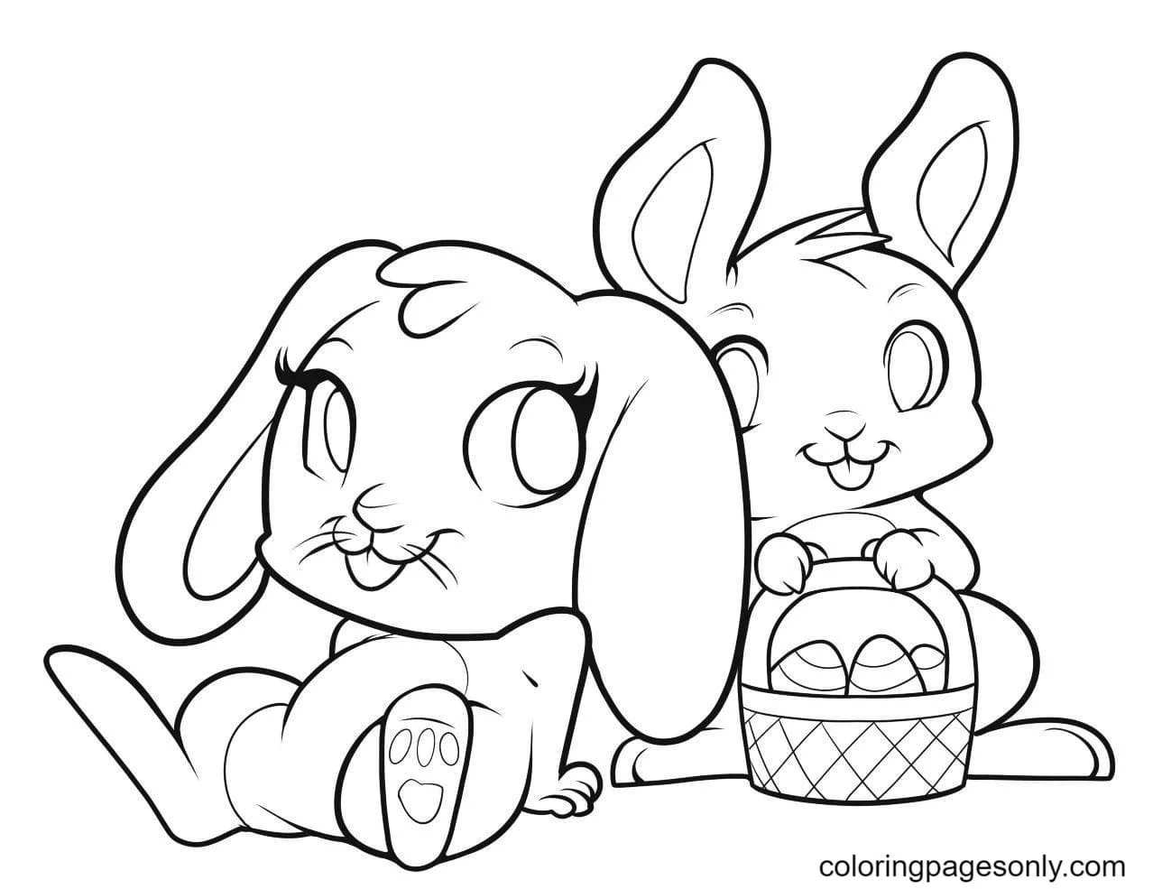 Conejitos Lindos Para Colorear 16