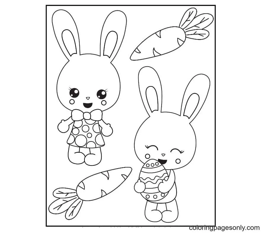 Desenhos de Coelhinhos Fofos Para Colorir 28