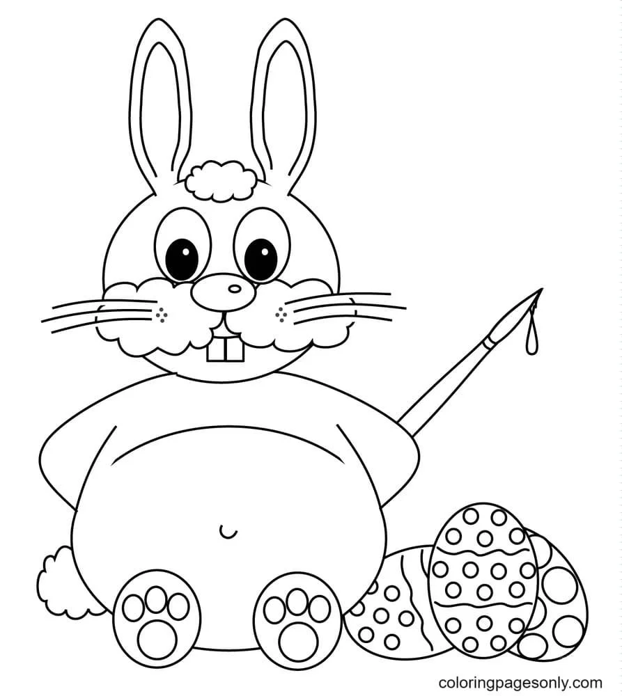 Cute Bunnies Coloring Pages 48