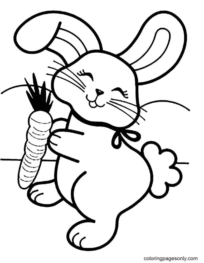 Cute Bunnies Coloring Pages 8
