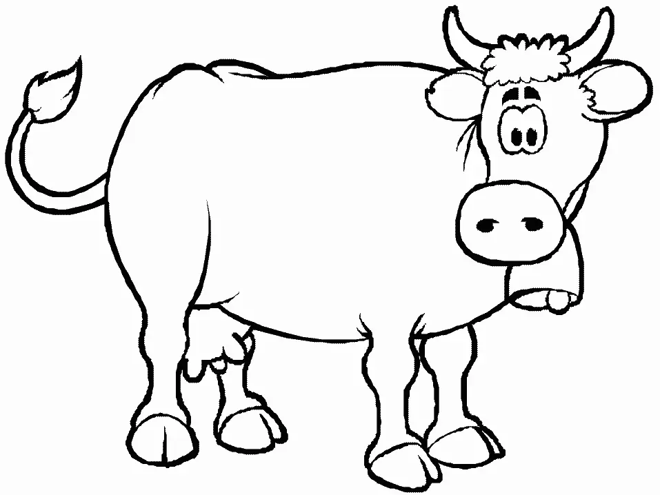 Cute Cow Coloring Pages 13