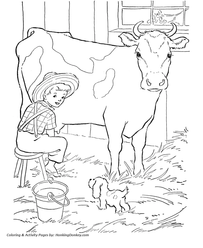 Cute Cow Coloring Pages 16