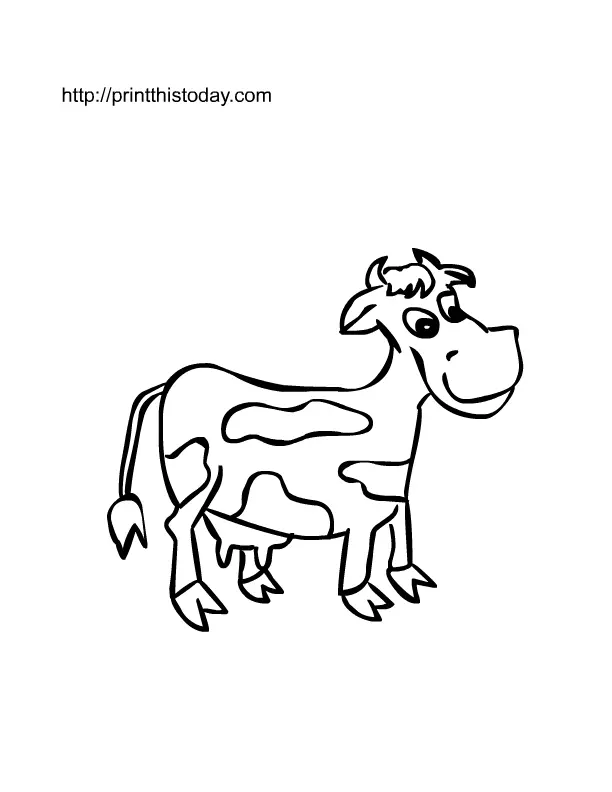Cute Cow Coloring Pages 19