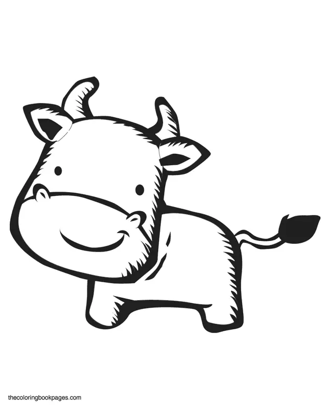 Cute Cow Coloring Pages 25