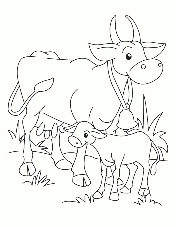 Desenhos de Vaca Fofa Para Colorir 35