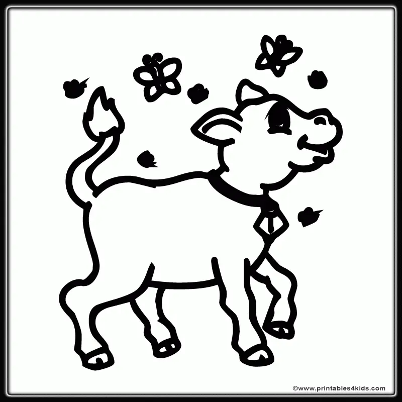 Cute Cow Coloring Pages 41