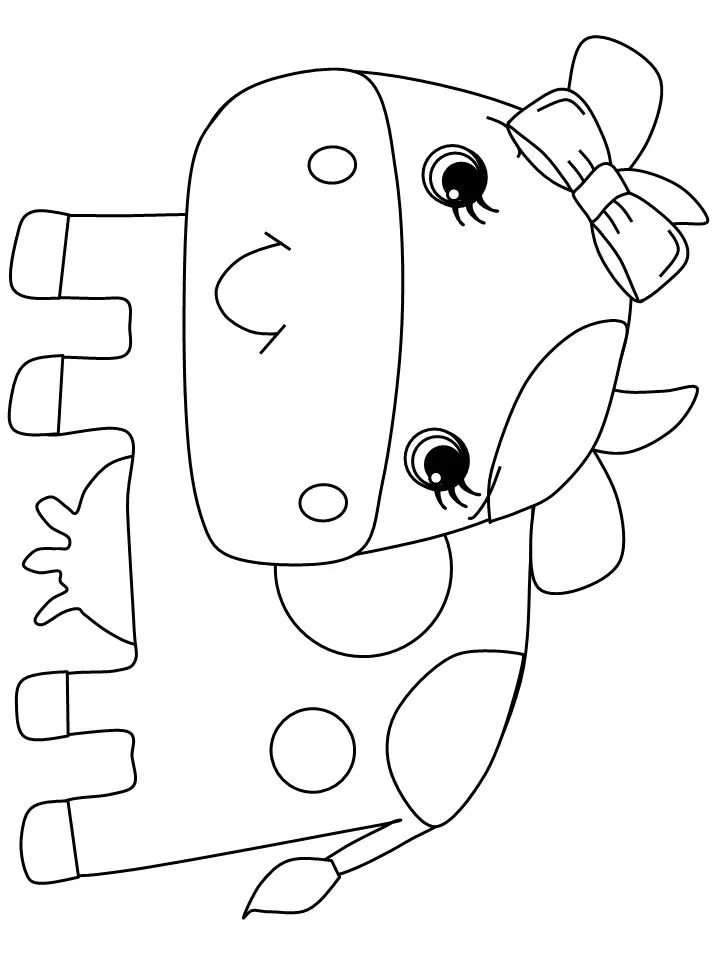 Cute Cow Coloring Pages 45
