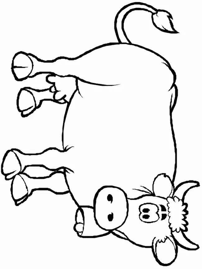 Cute Cow Coloring Pages 8