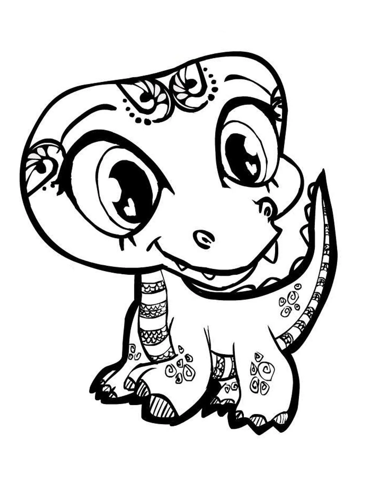 Cute Dinosaur Coloring Pages 30