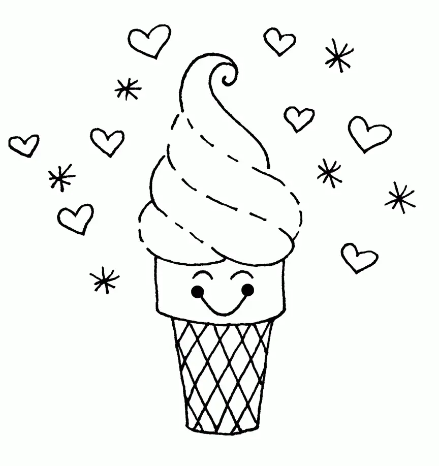 Desenhos de Comida Fofa Para Colorir 17