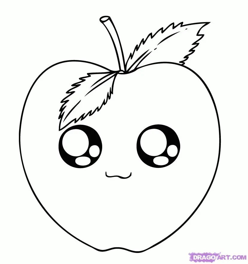 Desenhos de Comida Fofa Para Colorir 26