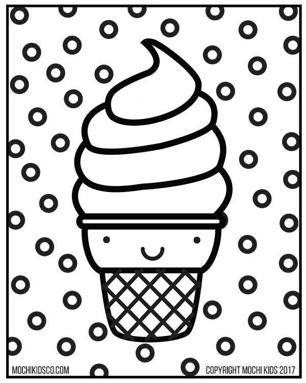 Desenhos de Fofos de Sorvete desenhos Para Colorir 31