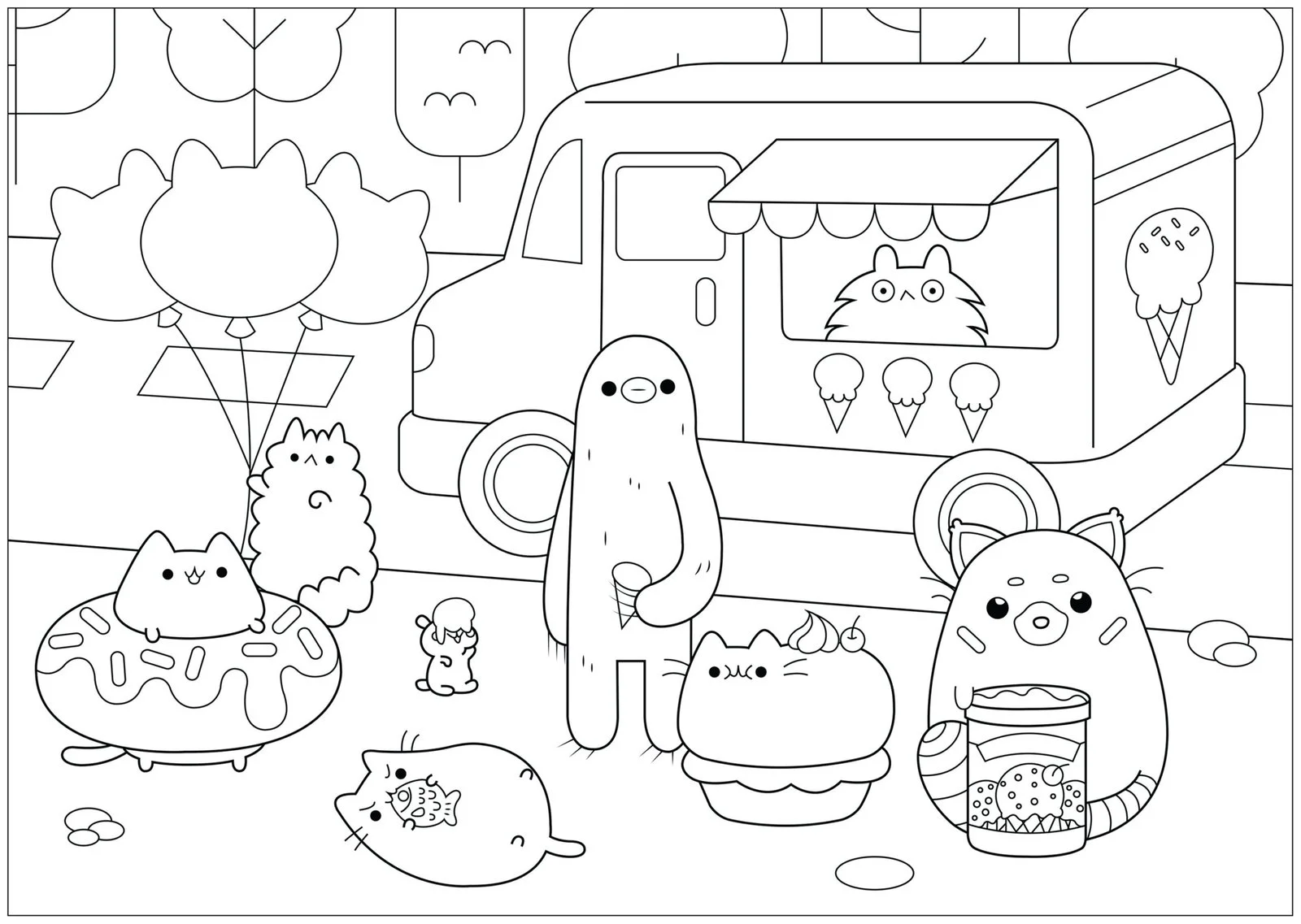 Cute Ice Cream Coloring Pages 34