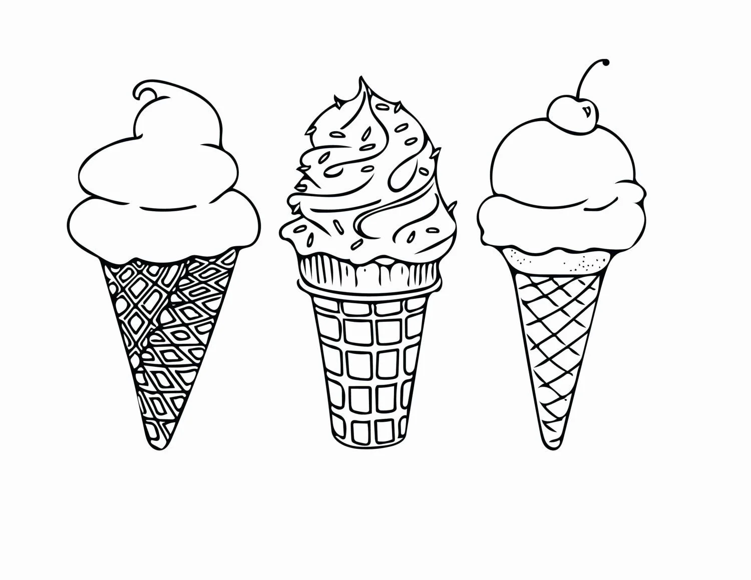 Desenhos de Fofos de Sorvete desenhos Para Colorir 5
