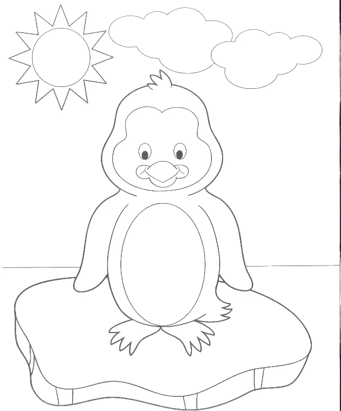 Cute Penguin Coloring Pages 6