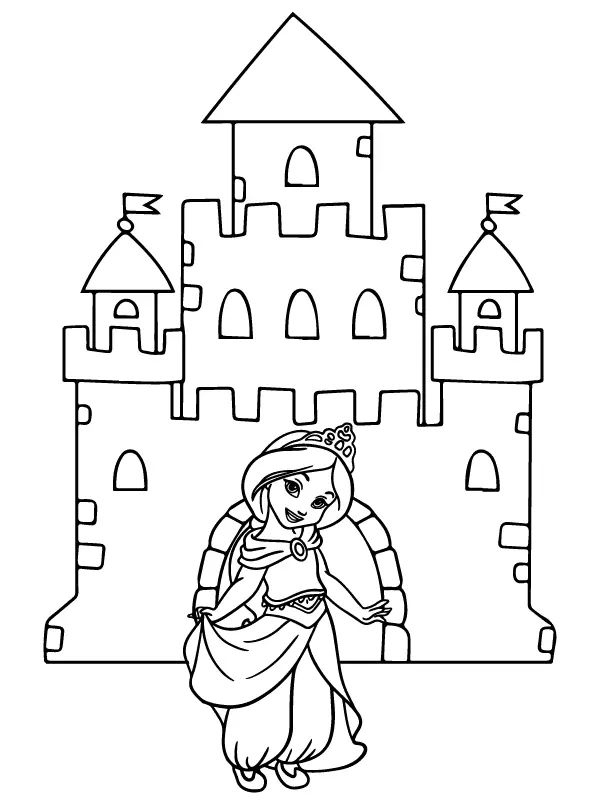 Niedliche Prinzessin Ausmalbilder 14