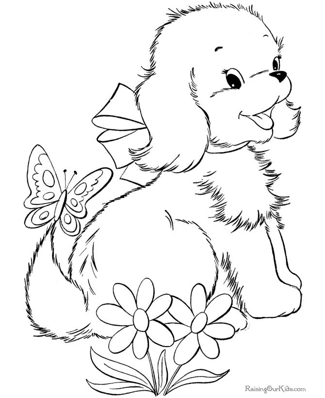 Cute Puppy Coloring Pages 3
