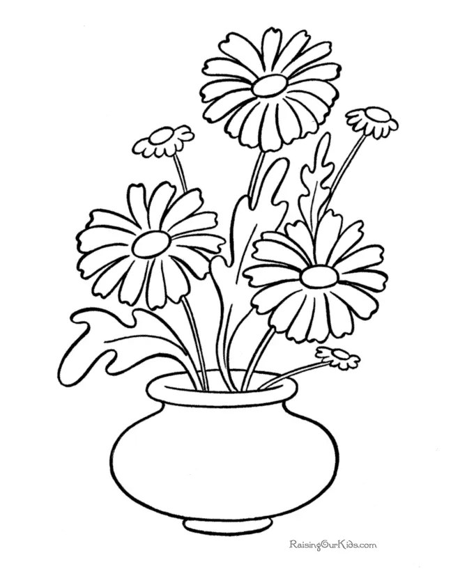 Desenhos de Margaridas Para Colorir 7