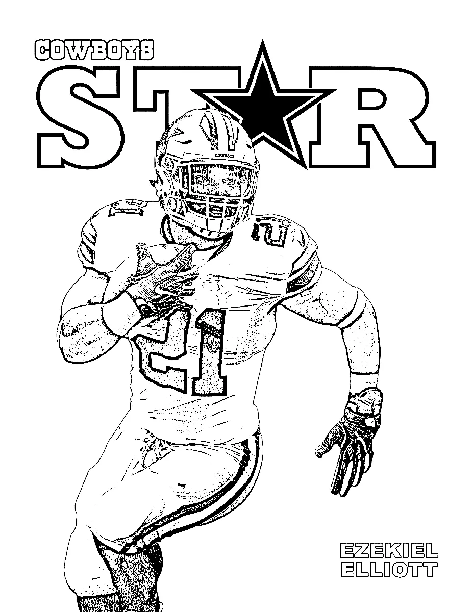 Desenhos de Dallas Cowboys Para Colorir 2