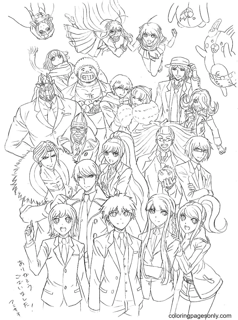 Danganronpa Coloring Pages 17