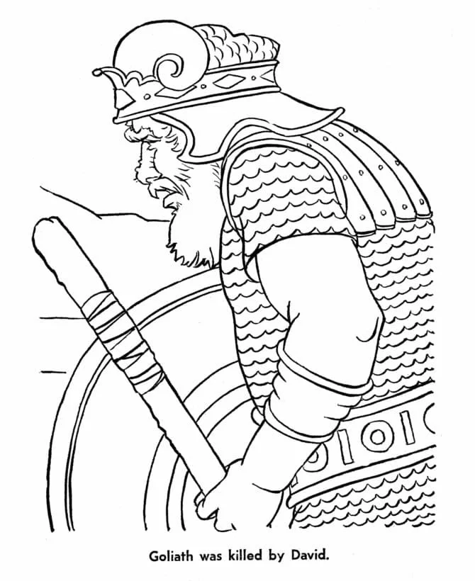 David and Goliath Coloring Pages 10