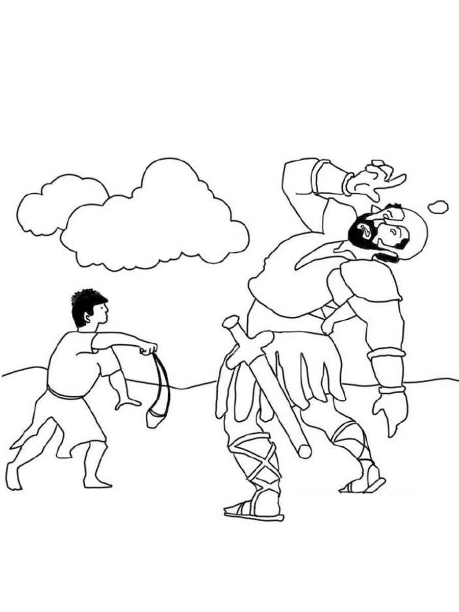 David and Goliath Coloring Pages 47