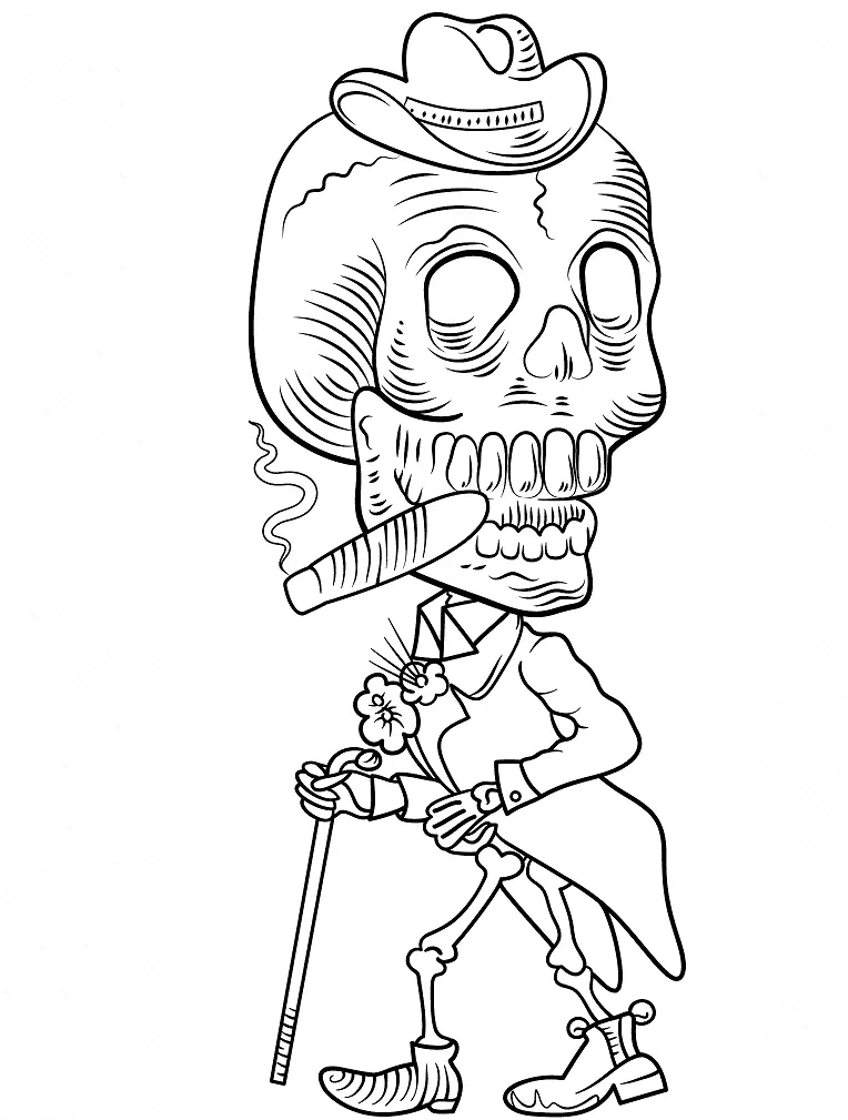 Desenhos de Dia Dos Mortos Para Colorir 29
