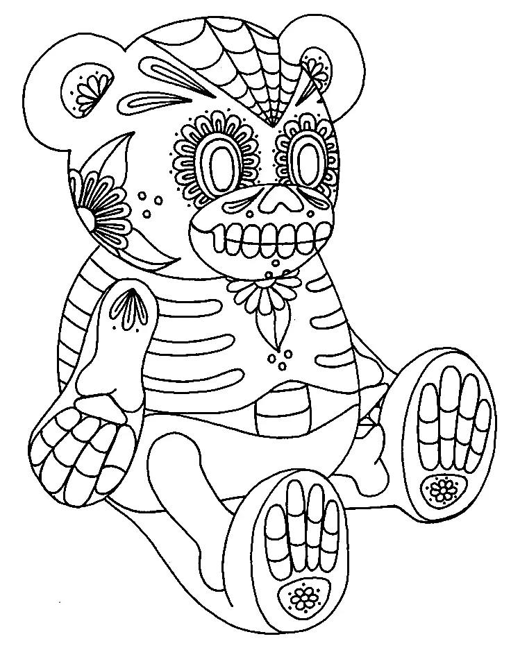 Desenhos de Dia Dos Mortos Para Colorir 37