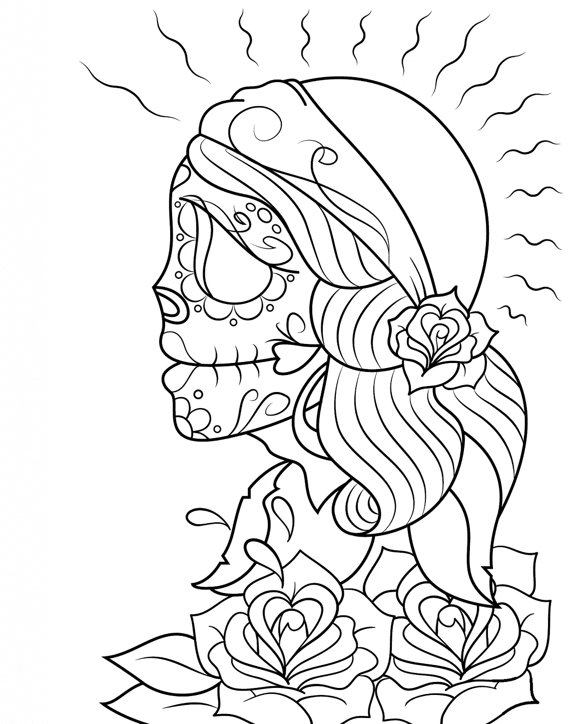 Desenhos de Dia Dos Mortos Para Colorir 42