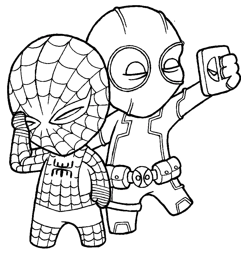 Desenhos de deadpool Para Colorir 44