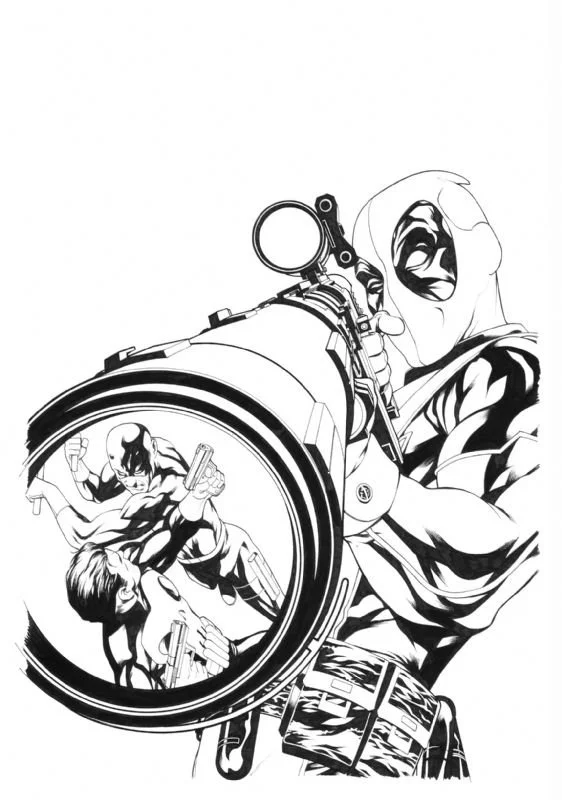 Desenhos de deadpool Para Colorir 47