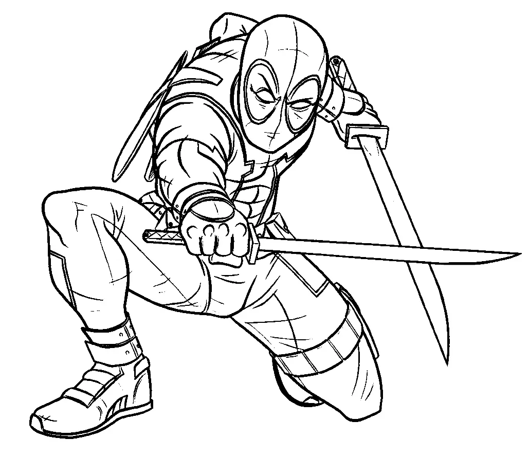 Desenhos de deadpool Para Colorir 7