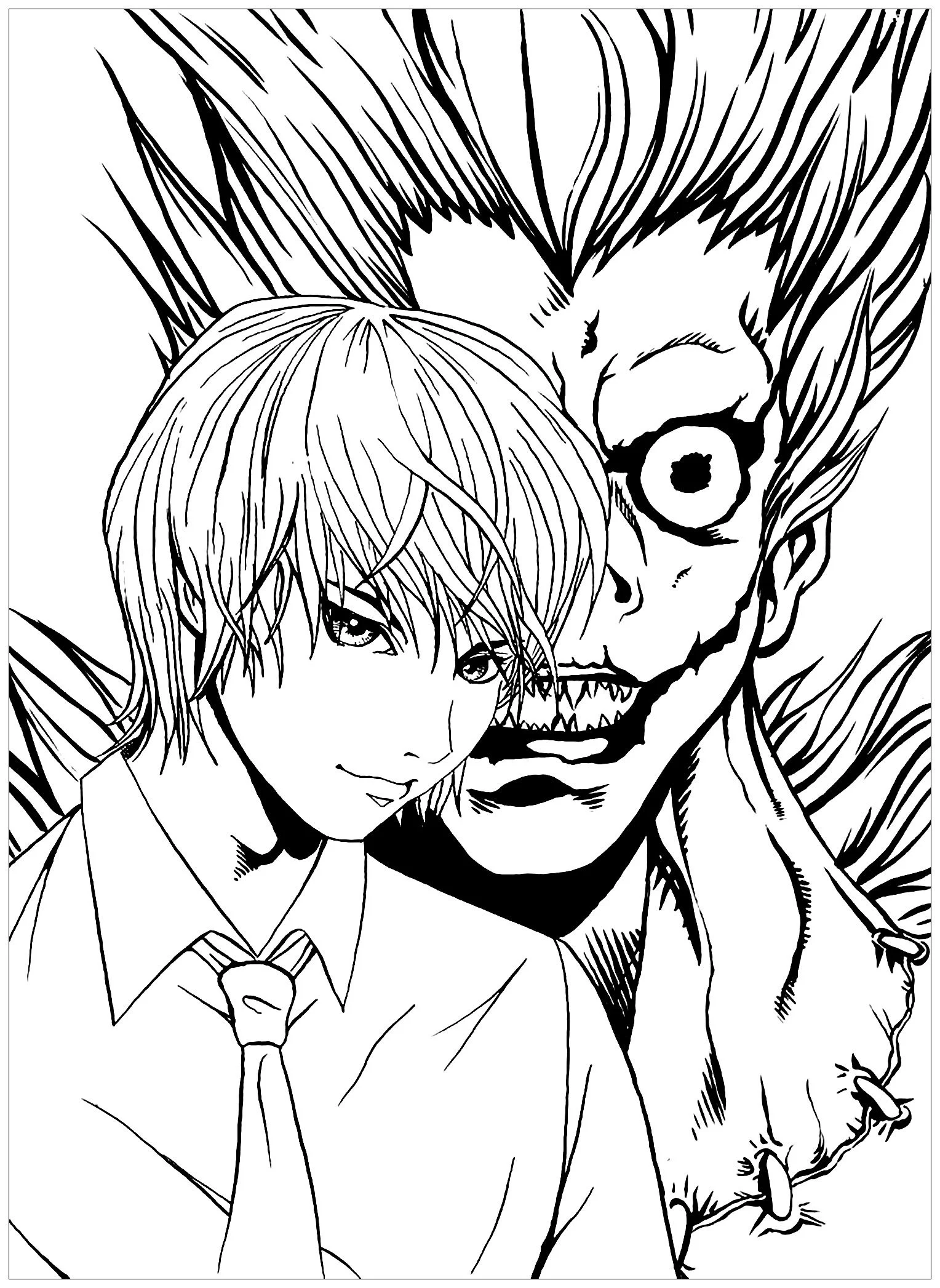 Desenhos de Death Note Para Colorir 1