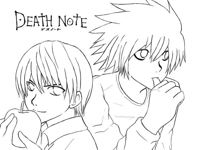 Desenhos de Death Note Para Colorir 2